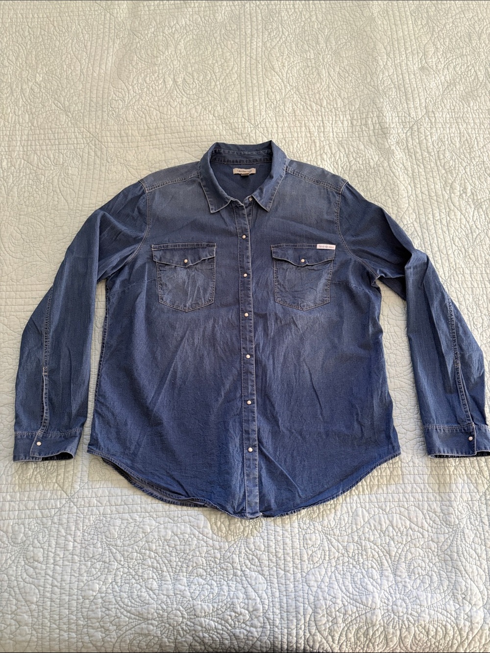 Calvin Klein Jeans Indigo Denim Button-Down Shirt